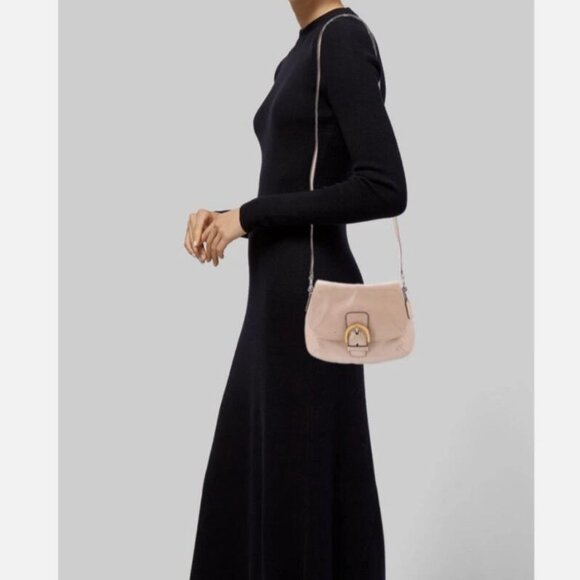 COACH Soho Shell Pearlescent Leather Flap Small Crossbody Purse Bag - Picture 16 of 16